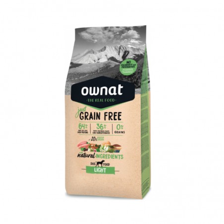 OWNAT - croquette Just Grain Free Light sans céréales pour chiens adultes