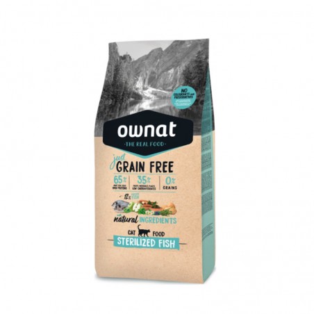 OWNAT - croquette Just Grain Free Sterilized Fish sans céréales au poisson pour chats stérilisés