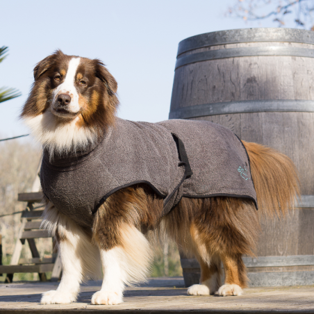 Peignoir de bain séchage entretient du poil pour chiens Trixie