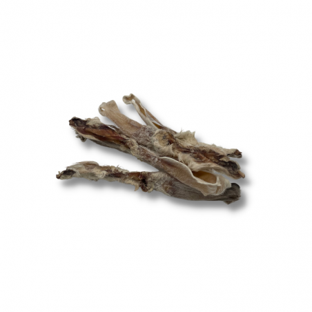 Oreilles de lapin avec poils - friandise  naturelle de mastication occupation pour chiens