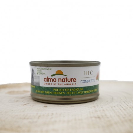 Pâtée HFC Complète - Pâtée pour chats Poulet et Haricots verts - Almo Nature