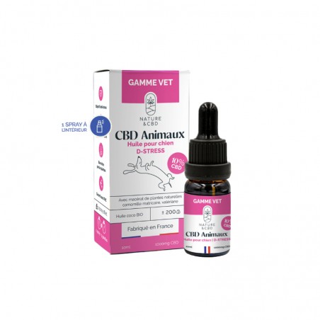 CBD Animaux 10% D-Stress pour chiens et chats - Nature & CBD