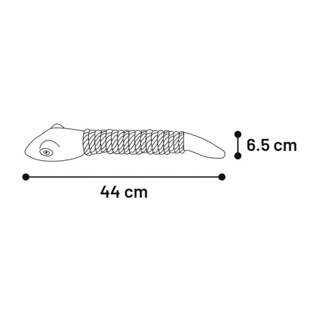 Serpent avec corde - jouet pour chiens - Flamingo