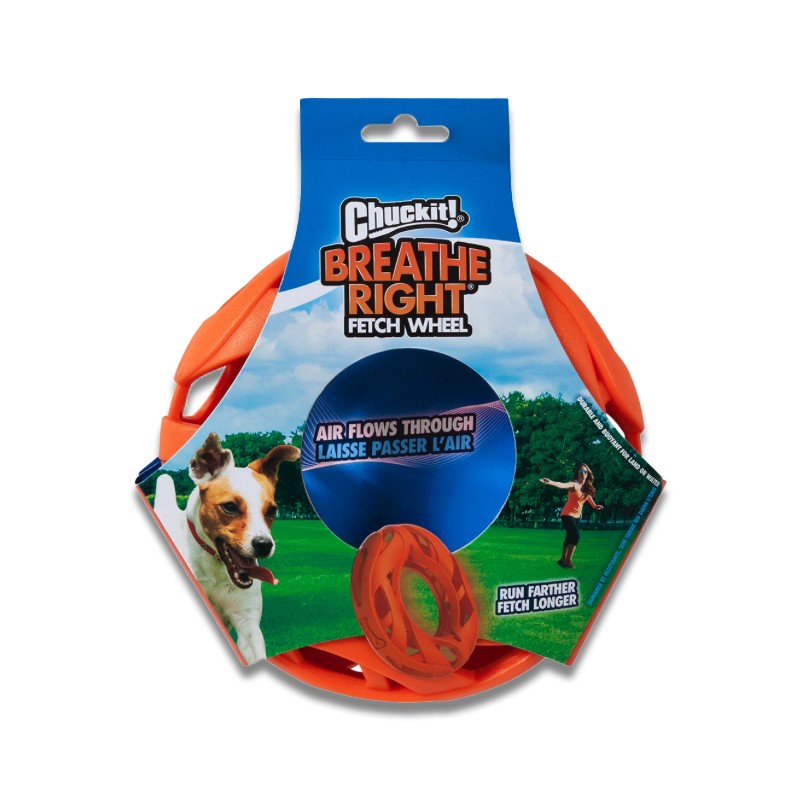 Breathe Right Fetch Wheel jouet flottant pour chien Chuck It