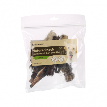 Peaux de mouton avec poils - friandise de mastication pour chiens