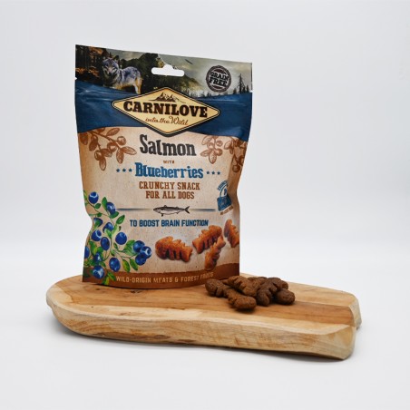 Carnilove Crunchy Snack - Saumon et Myrtilles friandises d'éducation d'occupation croquantes pour chiens