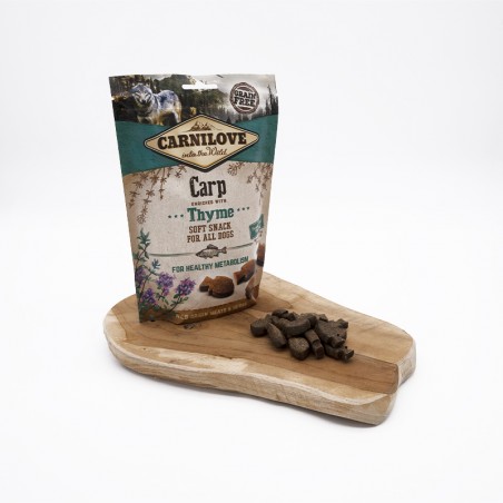 Carnilove  Soft Snack - Carpe et Thym friandises d'éducation occupation semi-humides pour chiens