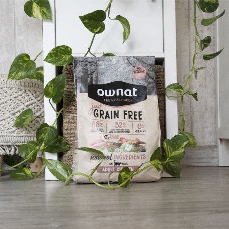 OWNAT - croquette Just Grain Free Adult sans céréales au poulet pour chats adultes