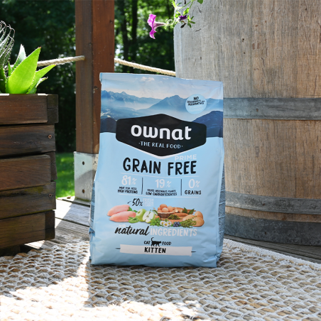 OWNAT - croquette Prime Grain Free Kitten sans céréales pour chatons